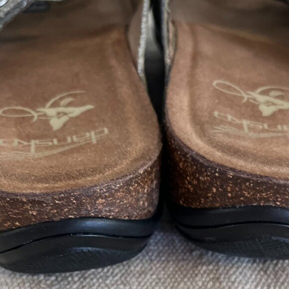 Dansko Woman's Janie Leather Pewter Metallic Summer Sandals Sz 10.5-11 - Picture 7 of 10